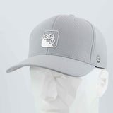 Mountain Bike Downhill (Silicone) - Flexfit® Cool & Dry Cap Color: Silver - Eternal Glyph LLC