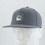 Mountain Bike Downhill (Silicone) - Flexfit® Premium Fitted Cap Color: Dark Gray - Eternal Glyph LLC