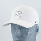 Mountain Bike Uphill (Silicone) - Flexfit® Cool & Dry Cap Color: White - Eternal Glyph LLC