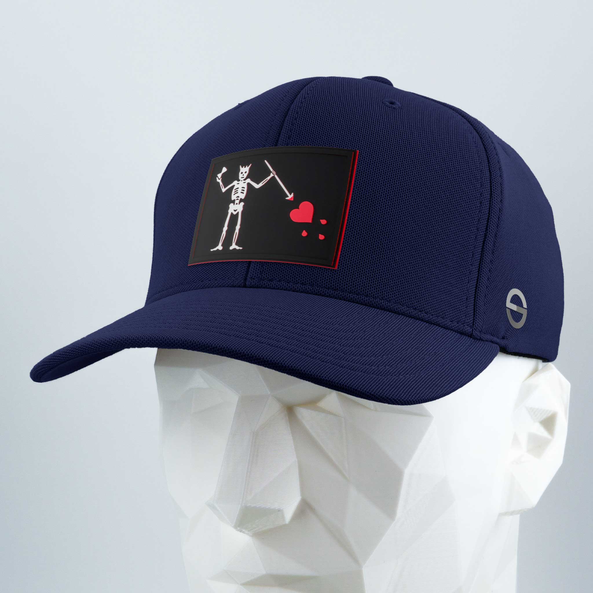 Black Beard Pirate Flag (Double Layer Silicone) - Flexfit® Cool & Dry Cap