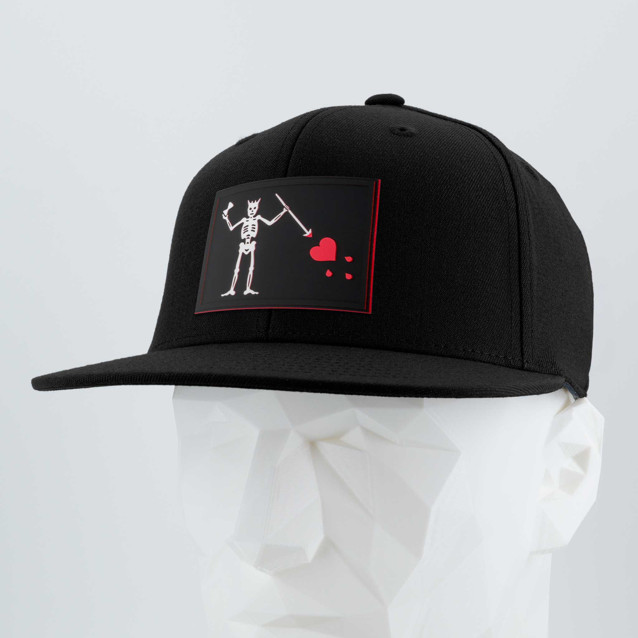 Black Beard Pirate Flag (Double Layer Silicone) - Flexfit® Premium Fitted Cap