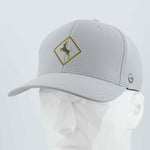 Deer Crossing Sign (Silicone) - Flexfit® Cool & Dry Cap Color: Silver - Eternal Glyph LLC