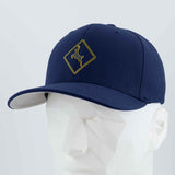 Deer Crossing Sign (Silicone) - Flexfit® Premium Wool Blend Cap Color: Navy - Eternal Glyph LLC