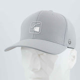 Fishing Trail Sign (Silicone) - Flexfit® Cool & Dry Cap Color: Silver - Eternal Glyph LLC