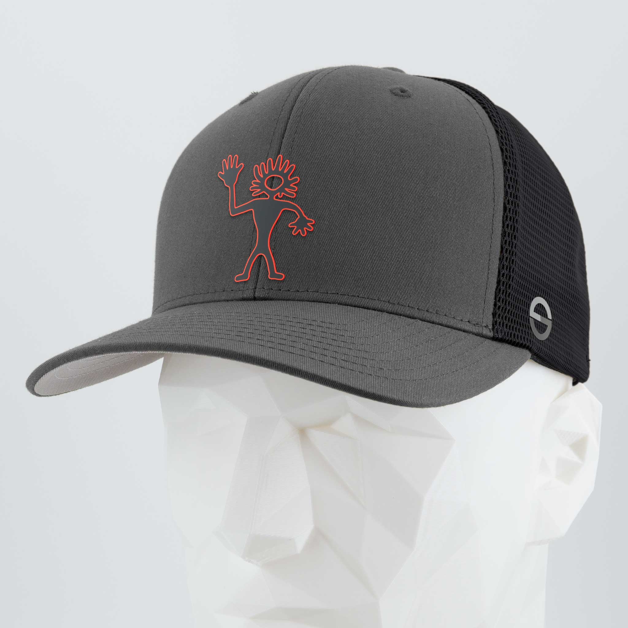 Friendly Man Petroglyph (Silicone) - Flexfit® Mesh Trucker Cap