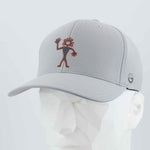 Friendly Man Petroglyph (Silicone) - Flexfit® Cool & Dry Cap Color: Silver - Eternal Glyph LLC