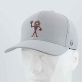 Friendly Man Petroglyph (Silicone) - Flexfit® Cool & Dry Cap Color: Silver - Eternal Glyph LLC