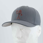 Friendly Man Petroglyph (Silicone) - Flexfit® Premium Wool Blend Cap Color: Dark Gray - Eternal Glyph LLC