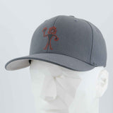 Friendly Man Petroglyph (Silicone) - Flexfit® Premium Wool Blend Cap Color: Dark Gray - Eternal Glyph LLC