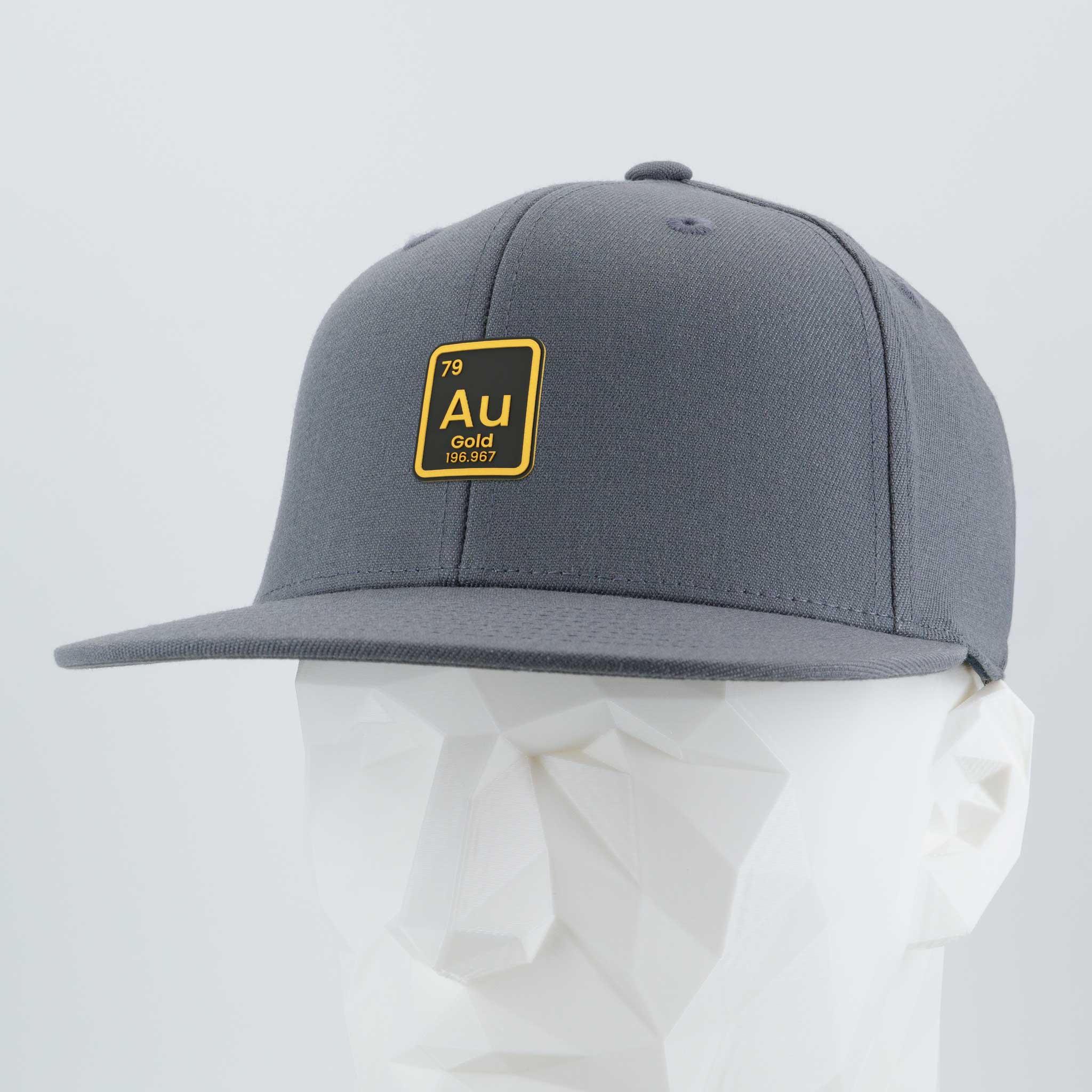 Gold Element (Silicone) - Flexfit® Premium Fitted Cap Color: Dark Gray - Eternal Glyph LLC
