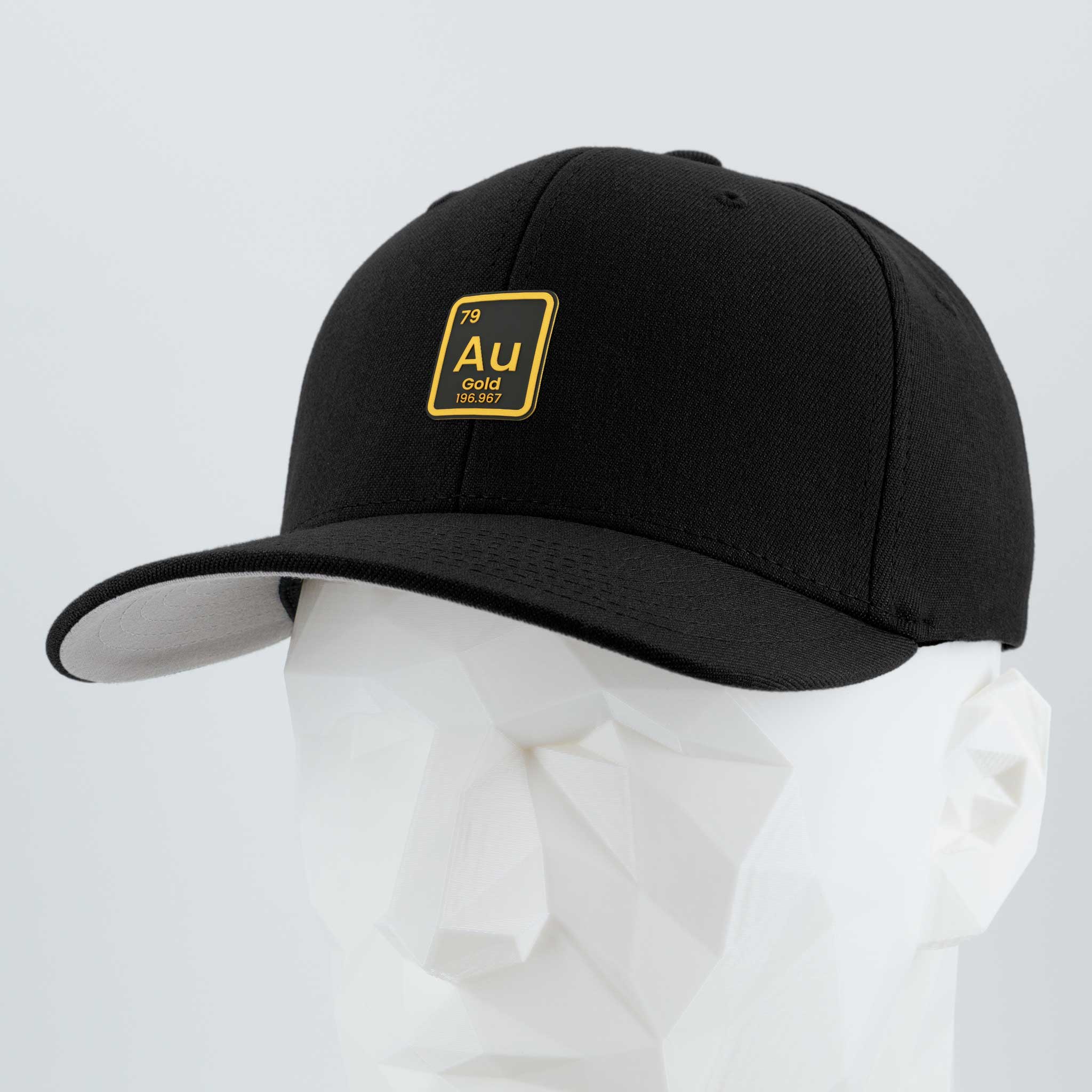 Gold Element (Silicone) - Flexfit® Premium Wool Blend Cap Color: Black - Eternal Glyph LLC