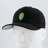 Hop Cone (Silicone) - Flexfit® Premium Wool Blend Cap Color: Black - Eternal Glyph LLC