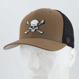 Pirate Skull & Crossbones, Jolly Roger (Double Layer Silicone) - Mesh Trucker Cap