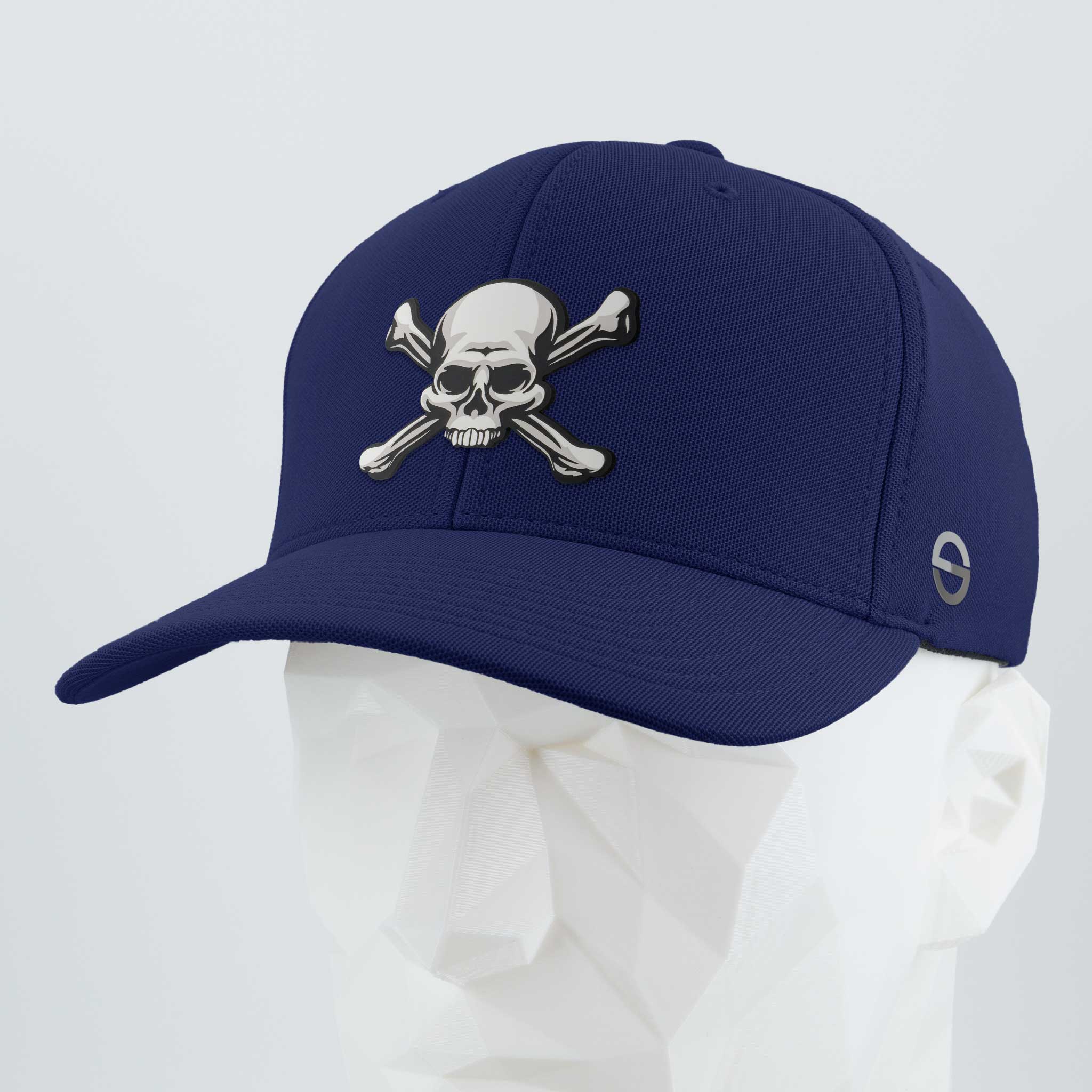 Pirate Skull & Crossbones, Jolly Roger (Double Layer Silicone) - Flexfit® Cool & Dry Cap