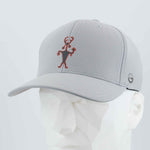Moab Man Petroglyph (Silicone) - Flexfit® Cool & Dry Cap Color: Silver - Eternal Glyph LLC