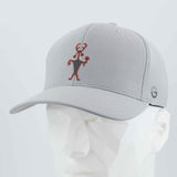 Moab Man Petroglyph (Silicone) - Flexfit® Cool & Dry Cap Color: Silver - Eternal Glyph LLC