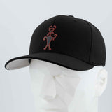 Moab Man Petroglyph (Silicone) - Flexfit® Premium Wool Blend Cap Color: Black - Eternal Glyph LLC