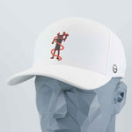Moab Shaman Petroglyph (Silicone) - Flexfit® Cool & Dry Cap Color: White - Eternal Glyph LLC