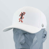 Moab Shaman Petroglyph (Silicone) - Flexfit® Cool & Dry Cap Color: White - Eternal Glyph LLC