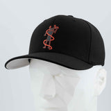 Moab Shaman Petroglyph (Silicone) - Flexfit® Premium Wool Blend Cap Color: Black - Eternal Glyph LLC