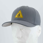 Rattlesnake Warning Sign (Silicone) - Flexfit® Premium Wool Blend Cap Color: Dark Gray - Eternal Glyph LLC