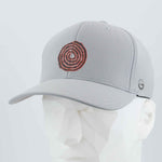 Moab Spiral Petroglyph (Silicone) - Flexfit® Cool & Dry Cap Color: Silver - Eternal Glyph LLC