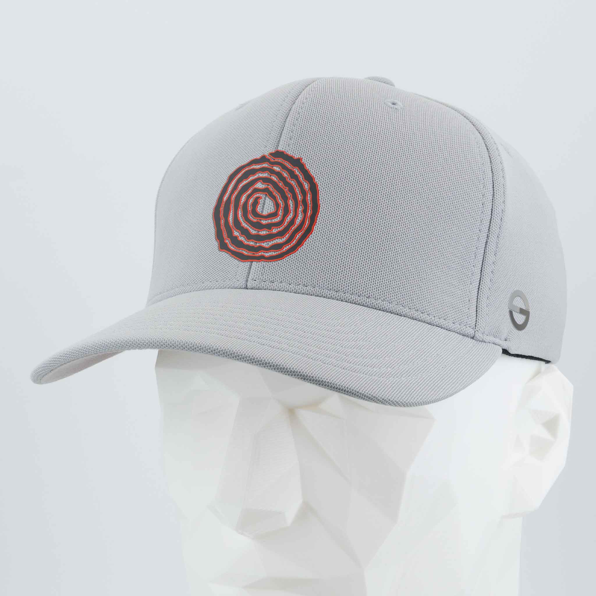 Moab Spiral Petroglyph (Silicone) - Flexfit® Cool & Dry Cap Color: Silver - Eternal Glyph LLC