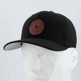 Moab Spiral Petroglyph (Silicone) - Flexfit® Premium Wool Blend Cap Color: Black - Eternal Glyph LLC