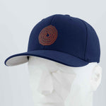 Moab Spiral Petroglyph (Silicone) - Flexfit® Premium Wool Blend Cap Color: Navy - Eternal Glyph LLC