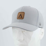 Tent Camping Trail Sign (Leather) - Flexfit® Cool & Dry Cap Color: Silver - Eternal Glyph LLC