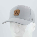 Tent Camping Trail Sign (Leather) - Flexfit® Cool & Dry Cap Color: Silver - Eternal Glyph LLC