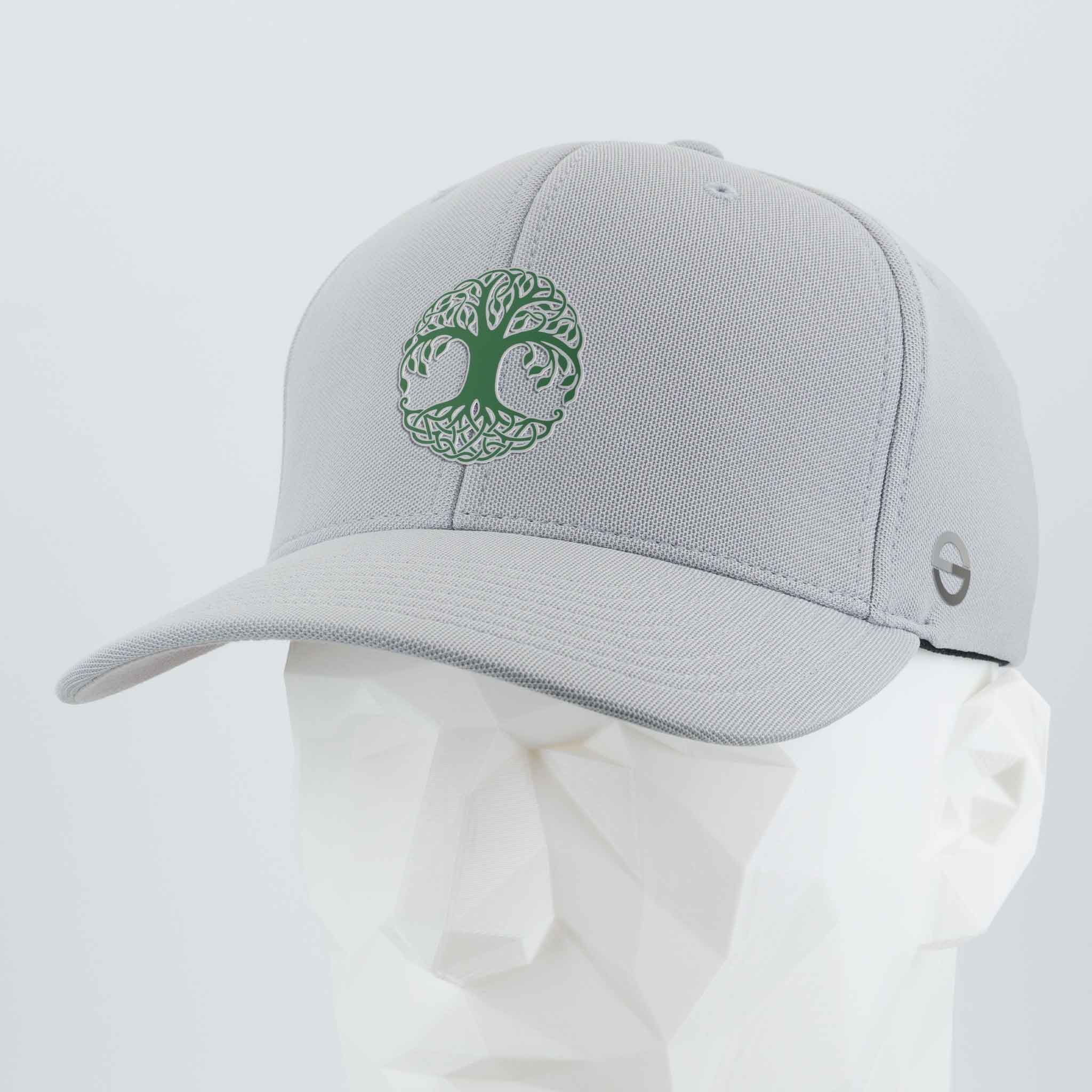 Tree of Life (Silicone) - Flexfit® Cool & Dry Cap Color: Silver - Eternal Glyph LLC