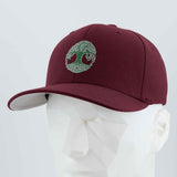 Tree of Life (Silicone) - Flexfit® Premium Wool Blend Cap Color: Maroon - Eternal Glyph LLC
