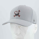 Moab Trickster Petroglyph (Silicone) - Flexfit® Cool & Dry Cap Color: Silver - Eternal Glyph LLC