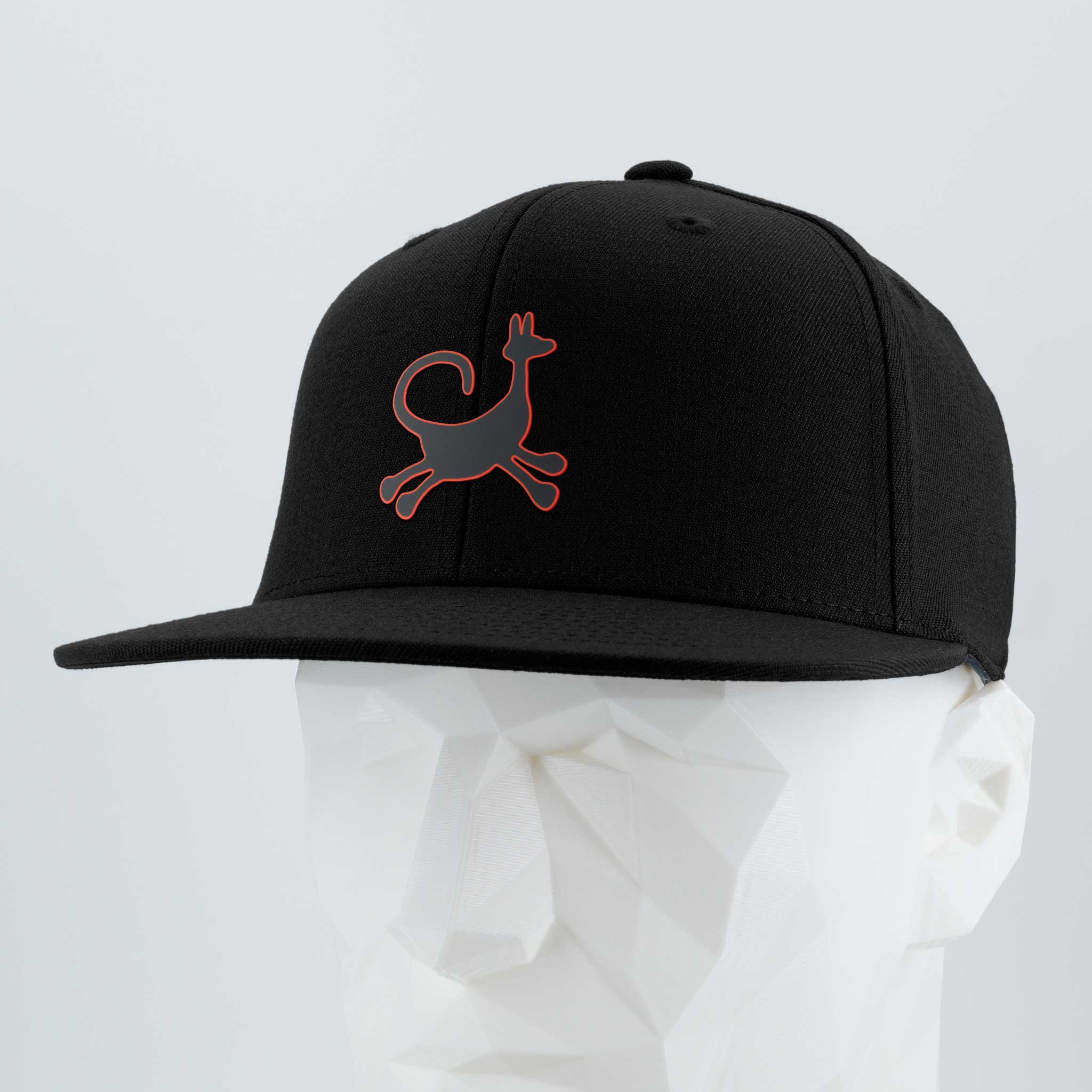Moab Trickster Petroglyph (Silicone) - Flexfit® Premium Fitted Cap Color: Black - Eternal Glyph LLC