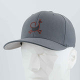 Moab Trickster Petroglyph (Silicone) - Flexfit® Premium Wool Blend Cap Color: Dark Gray - Eternal Glyph LLC