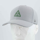 Triquetra Trinity Knot (Silicone) - Flexfit® Cool & Dry Cap Color: Silver - Eternal Glyph LLC