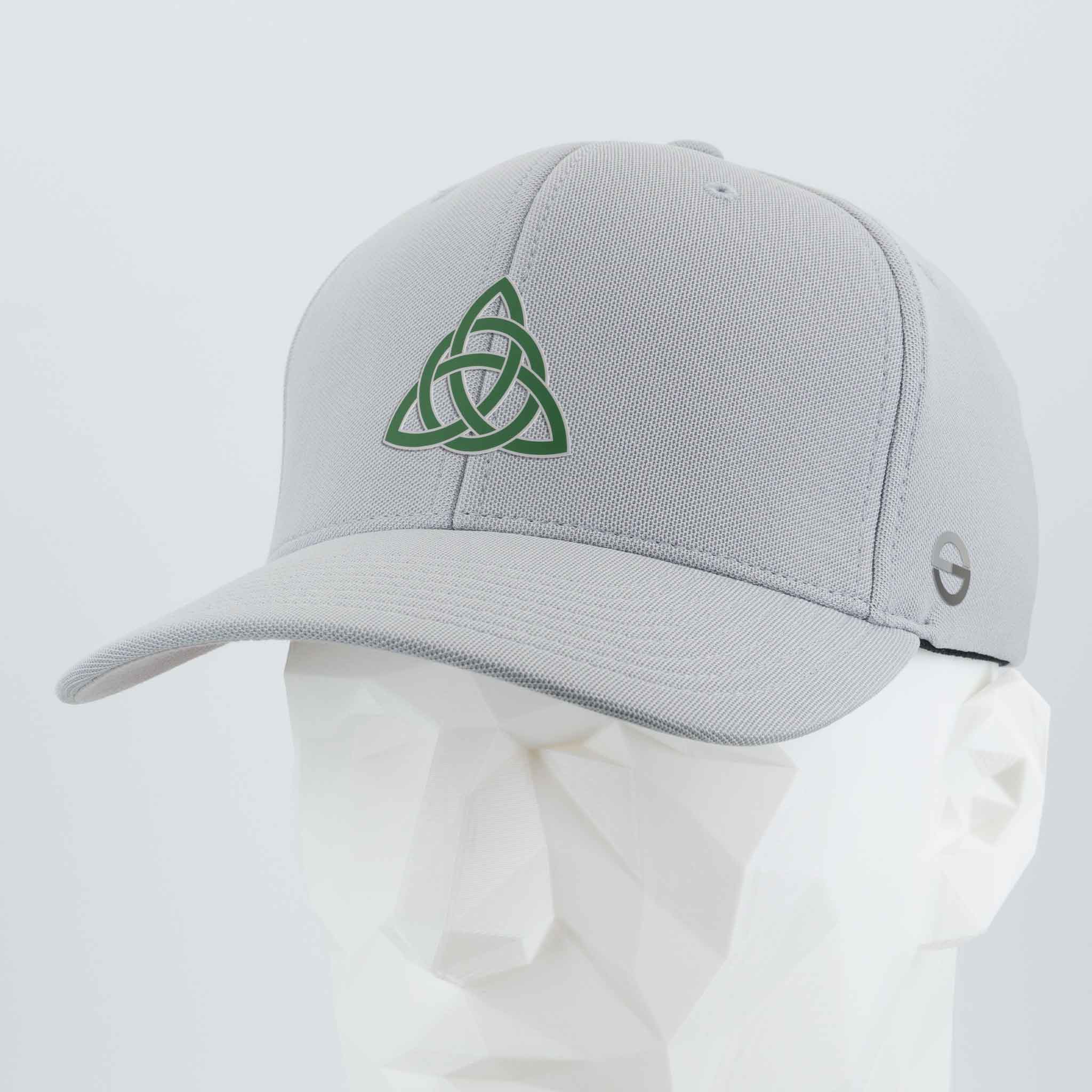 Triquetra Trinity Knot (Silicone) - Flexfit® Cool & Dry Cap Color: Silver - Eternal Glyph LLC