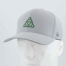 Triquetra Trinity Knot (Silicone) - Flexfit® Cool & Dry Cap Color: Silver - Eternal Glyph LLC
