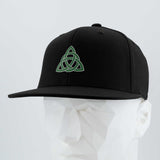 Triquetra Trinity Knot (Silicone) - Flexfit® Premium Fitted Cap Color: Black - Eternal Glyph LLC