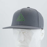 Triquetra Trinity Knot (Silicone) - Flexfit® Premium Fitted Cap Color: Dark Gray - Eternal Glyph LLC