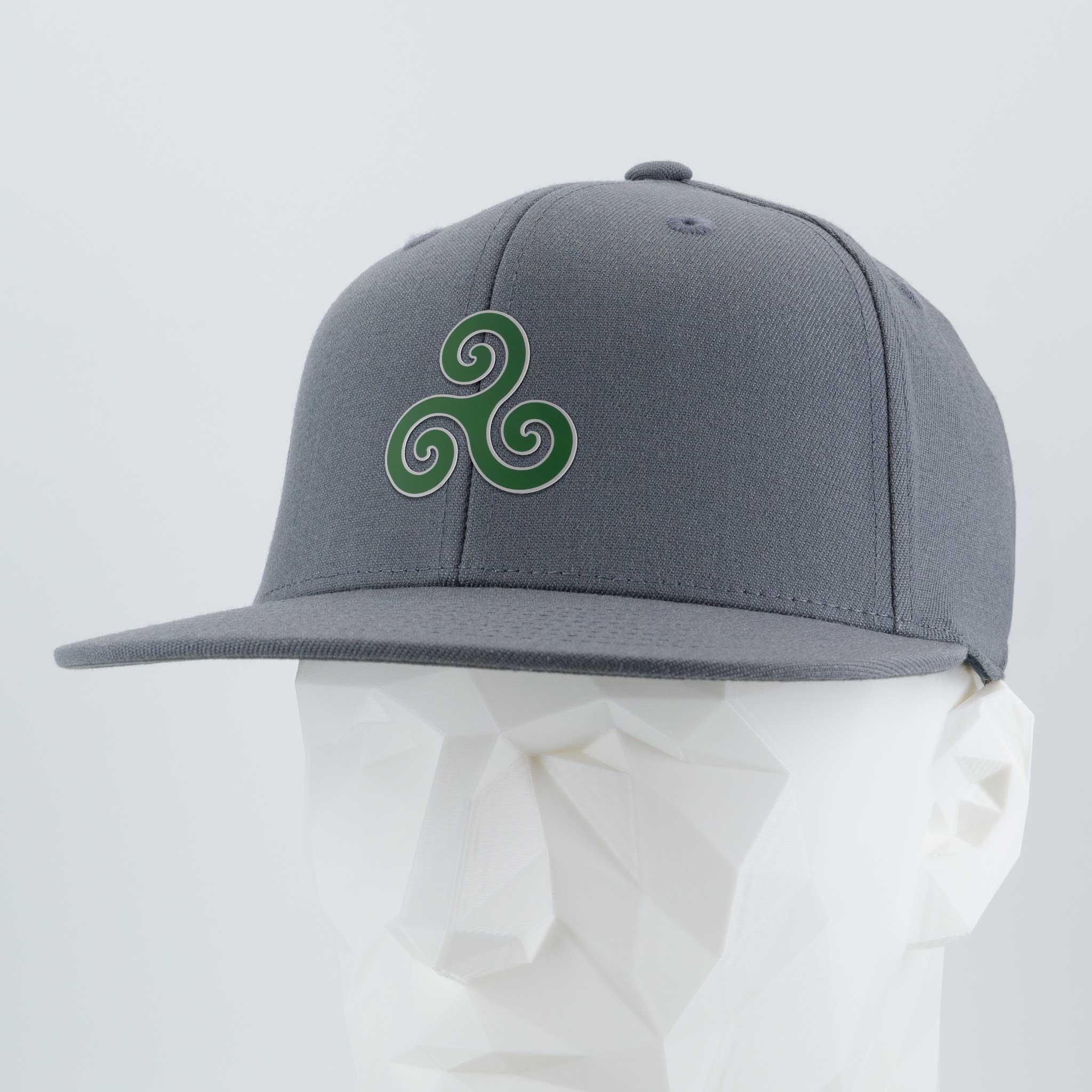 Triskelion (Silicone) - Flexfit® Premium Fitted Cap Color: Dark Gray - Eternal Glyph LLC