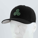 Triskelion (Silicone) - Flexfit® Premium Wool Blend Cap Color: Black - Eternal Glyph LLC