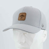 UFO Area Trail Sign (Leather) - Flexfit® Cool & Dry Cap Color: Silver - Eternal Glyph LLC