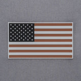 American Flag, Coyote Black (Double Layer Silicone) - Mesh Trucker Cap