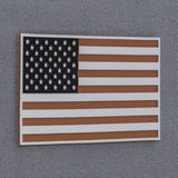 American Flag, Coyote Black (Double Layer Silicone) - Mesh Trucker Cap