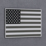 American Flag, Monotone (Double Layer Silicone) - Mesh Trucker Cap