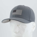 American Flag, Monotone (Double Layer Silicone) - Flexfit® Premium Wool Blend Cap